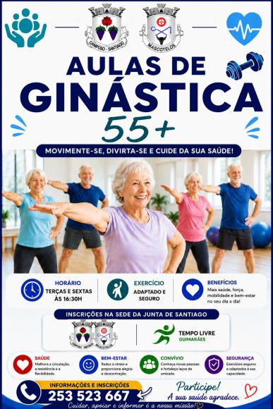 Aulas de Gin&aacute;stica 55+